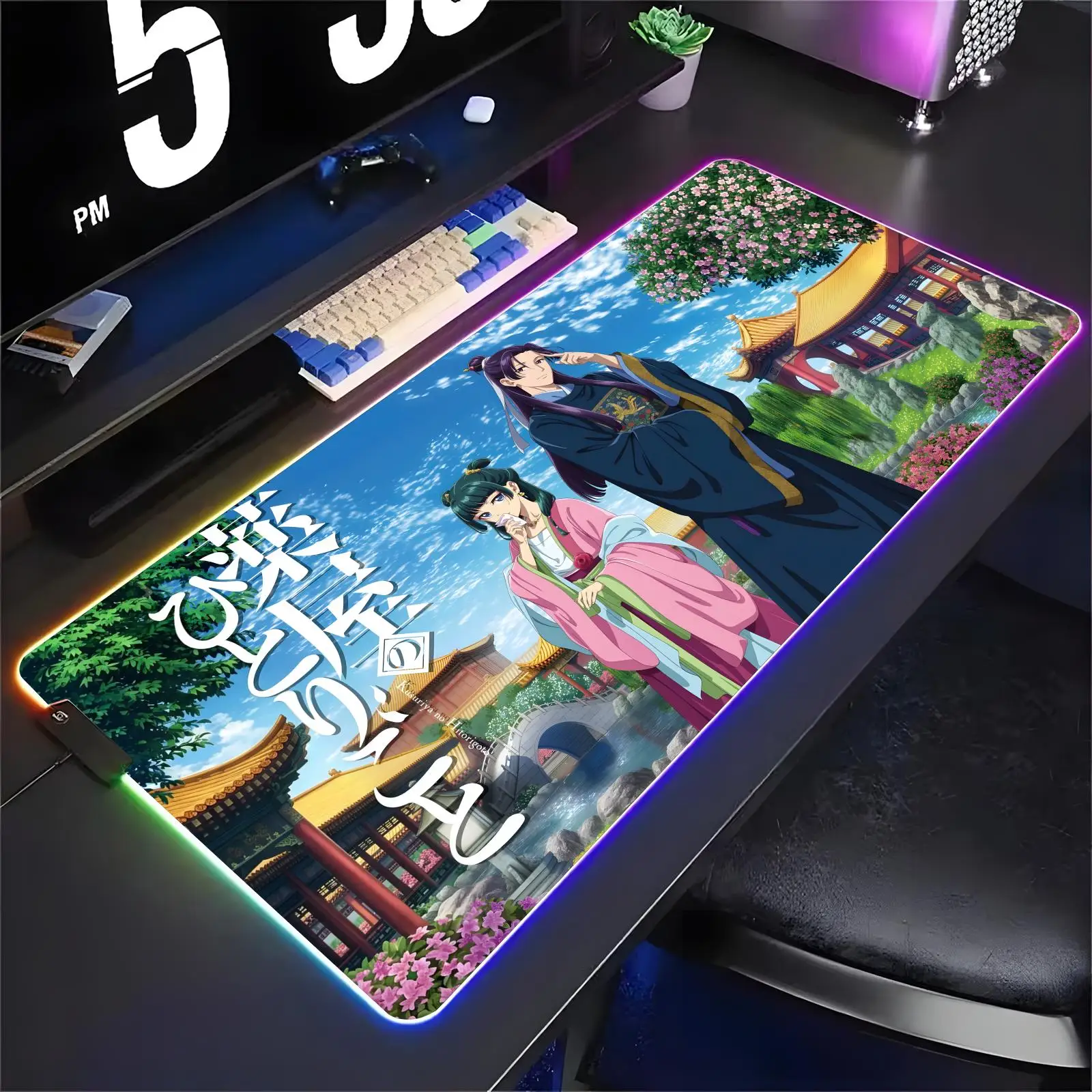 The Apothecary Diaries XXL RGB Gaming Mouse Pad Large Gaming Mousepad Keyboard Gamer Mouse Pad Laptop Desk Mat RGBMouse Mats