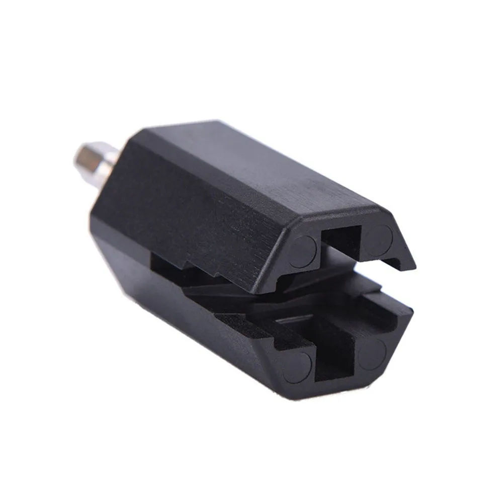 เครื่องมือมัดสายกีตาร์ 2 ชิ้น หัวเจาะแบบหกเหลี่ยมสำหรับสว่านไฟฟ้า ใช้ดึงหมุดกีตาร์ ซ่อมแซม เปลี่ยน ใช้ได้กับกีตาร์ ทำจากพลาสติก ABS สีดำ และโลหะ