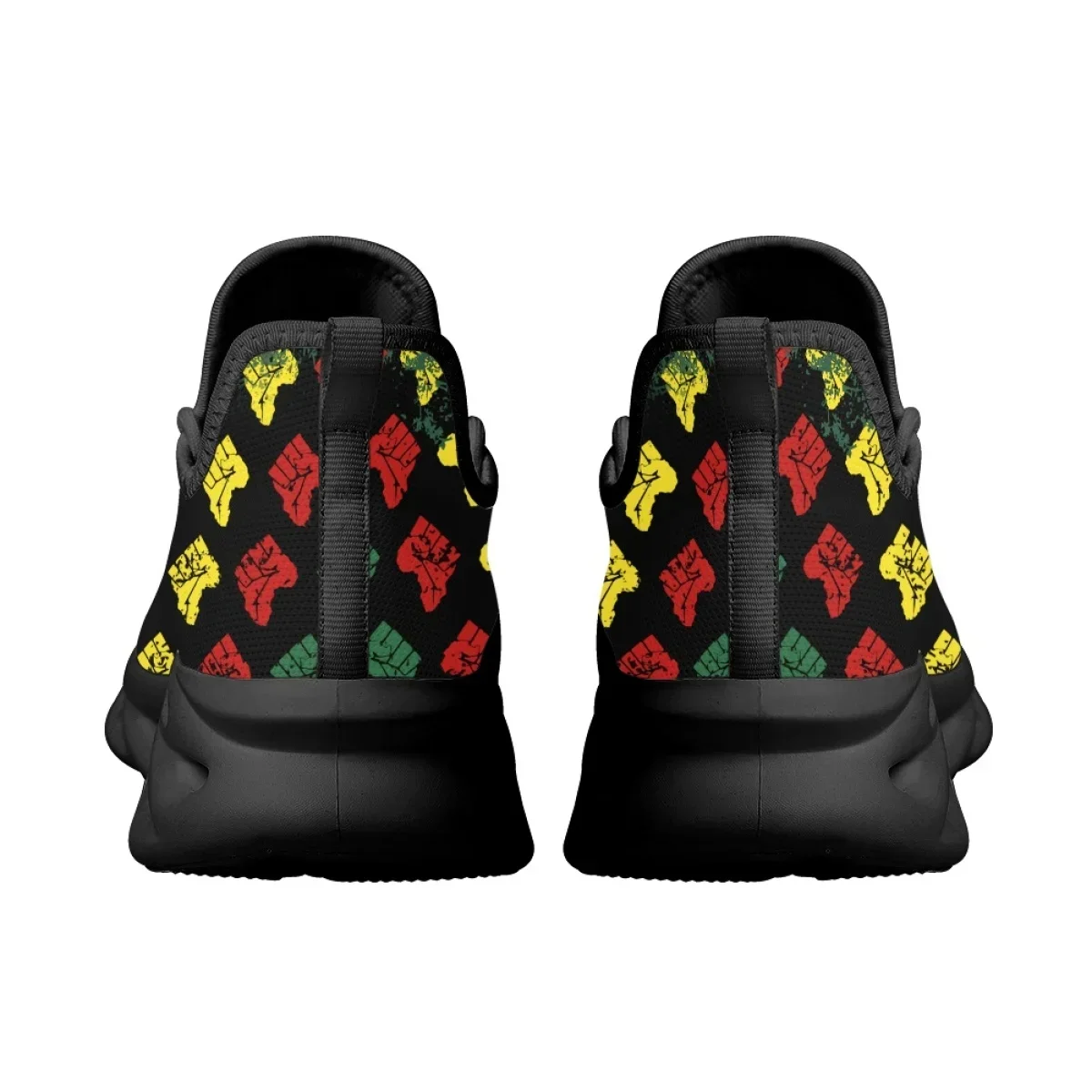 Juneteenth Peace and Love Print Mesh Sneakers Lightweight Walking Shoe Non Slip Breathable Athletic Running Zapatos