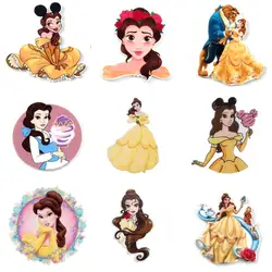 Disney księżniczka Bella 5 sztuk/partia Planar żywica Flatback akcesoria modelarskie Cabochon księga gości DIY włosów łuk torba materiał akryl