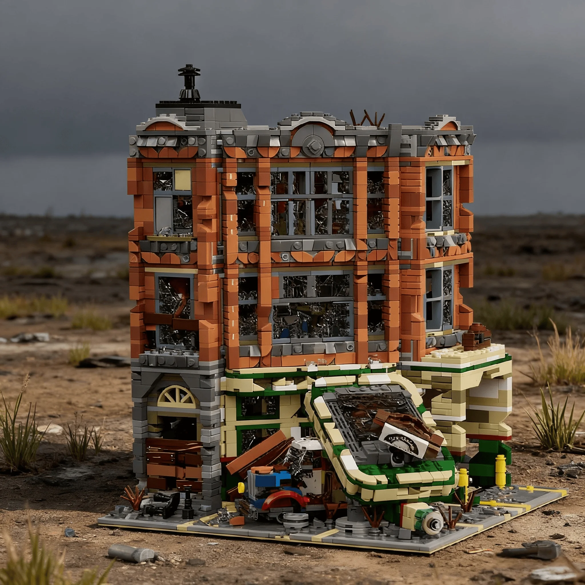 ركن جراج فيلم مدينة العمارة، MOC منزل وحدات اللبنات أطقم منمذجة، مع أرقام، هدية للبالغين والأطفال 3325 قطعة #4