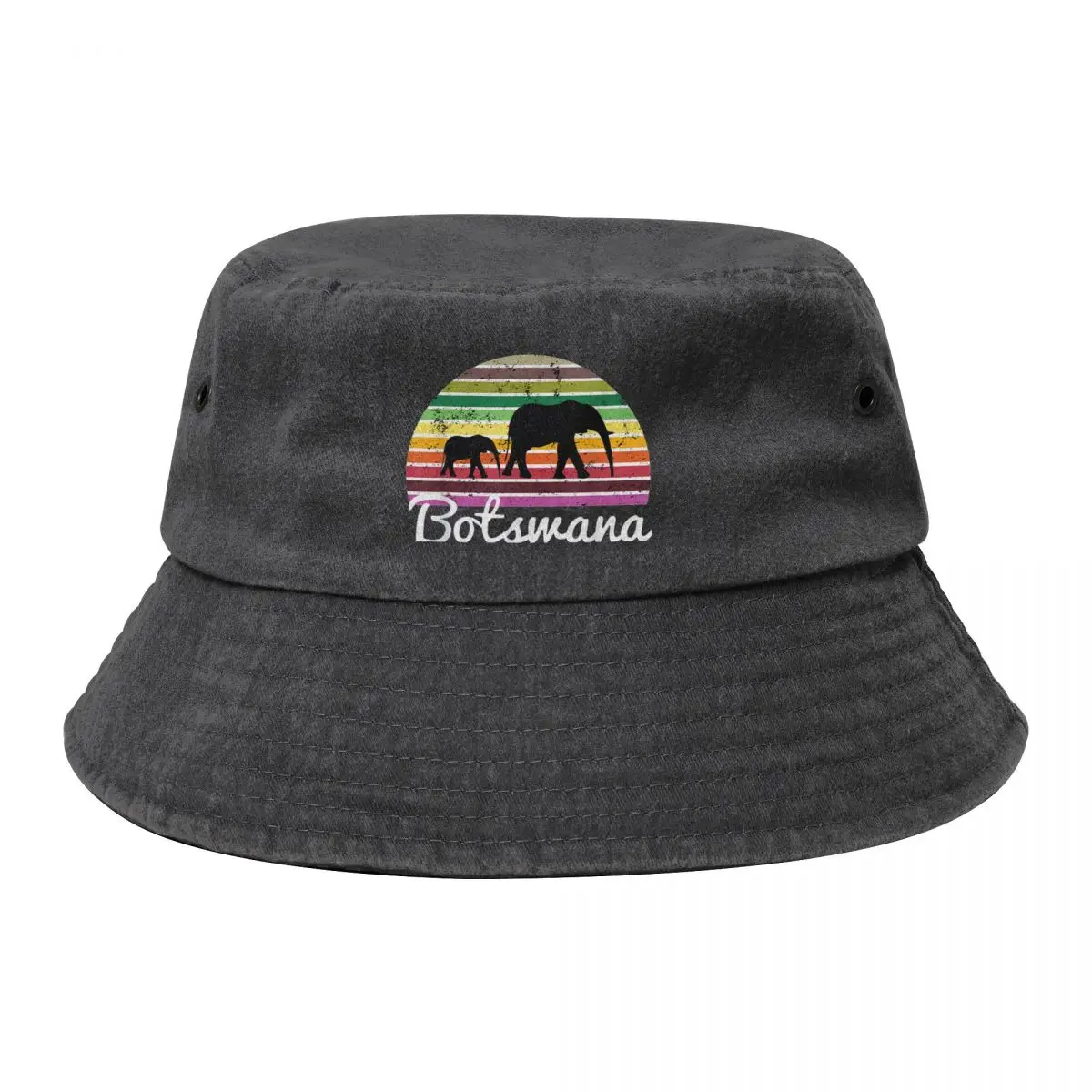 

BotswanaElephant Safari Bucket Hat Beach Outing Golf Wear Fishing cap For Man Women's