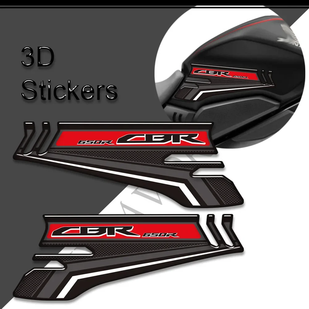 Motorcycle Side Grips 3D Stickers For Honda CBR 650R CBR650R HRC Fireblade Decals Gas Fuel Oil Kit Knee Tank Pad Protection