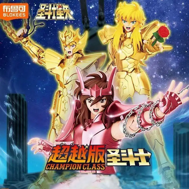 BLOKEES Saint Seiya Building Blocks Beyond Phoenix Ikki Anime Cartoon Assembled Toys Model Desktop Decorations Holiday Gifts