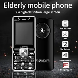 Durable Senior Mobile Phone Quick Dial Big Display Battery Loud Sound Two Flashlight Black List Elderly Large Button Cellphone