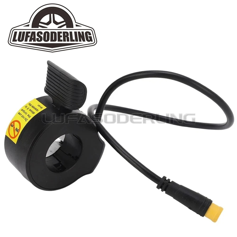

Universal 12V-72V Ebike Thumb Throttle with Male Connector, Waterproof Speed Control Grip for Electric Bicycle Scooter 22.2mm