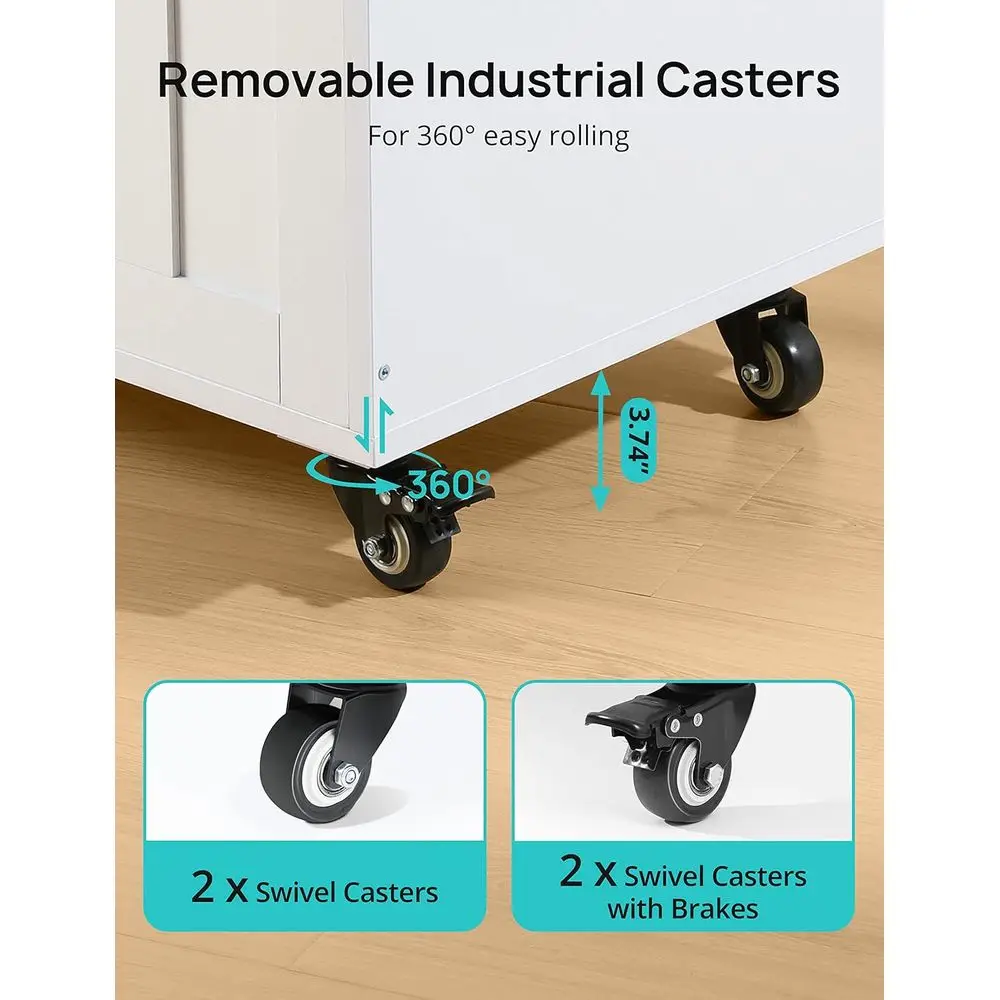 مقعد تخزين خشبي بعجلات ومفصلات، 39.4، يدعم 300 رطل، سهل التجميع، أبيض، مثالي لغرفة النوم وغرفة المعيشة