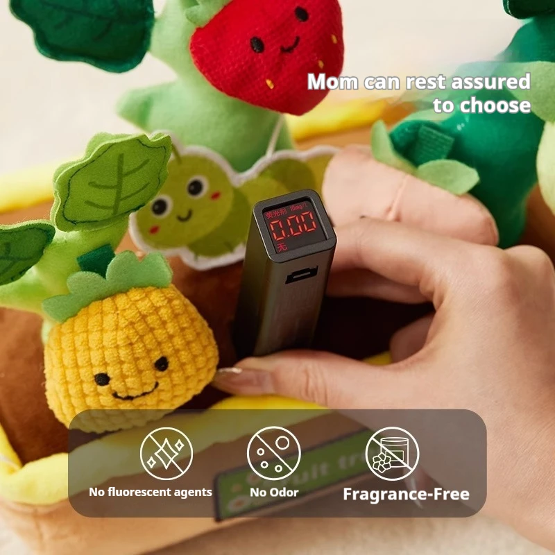 Frühe Bildung Ziehen Karotte Plüsch Spielzeug Kauen Obst Gemüse Kind Intelligente Spielzeug kinder Geschenk Weiche Angefüllte Anlage