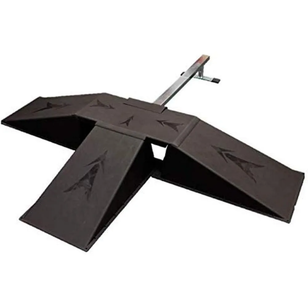 Set skateboard dengan rel giling 40 ", 3 ramp, dan meja, HITAM