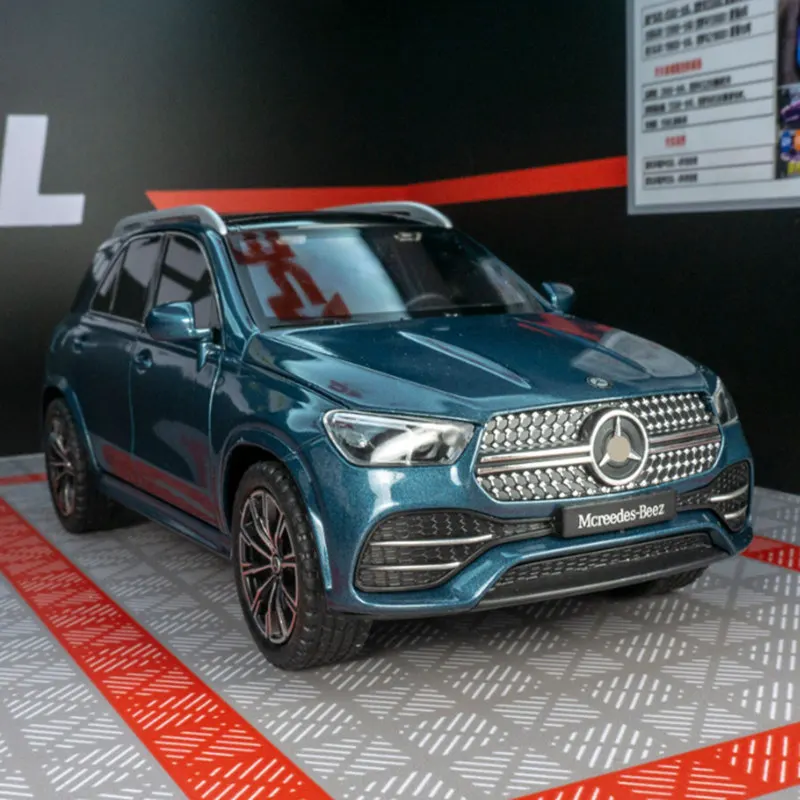 1:24 GLE 350 450 SUV 합금 자동차 모델, 다이캐스트 금속 장난감 차량, 자동차 모델 시뮬레이션 사운드 및 라이트 컬렉션, 어린이 선물