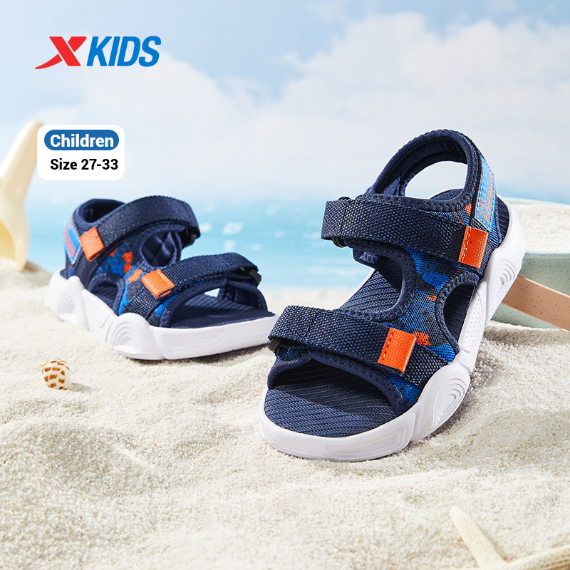  Xtep Kid's Shoes Summer Breathable Children's Outdoor Breathable Sandals Velcro Anti-Slip Beach Sneaker 675215509150 