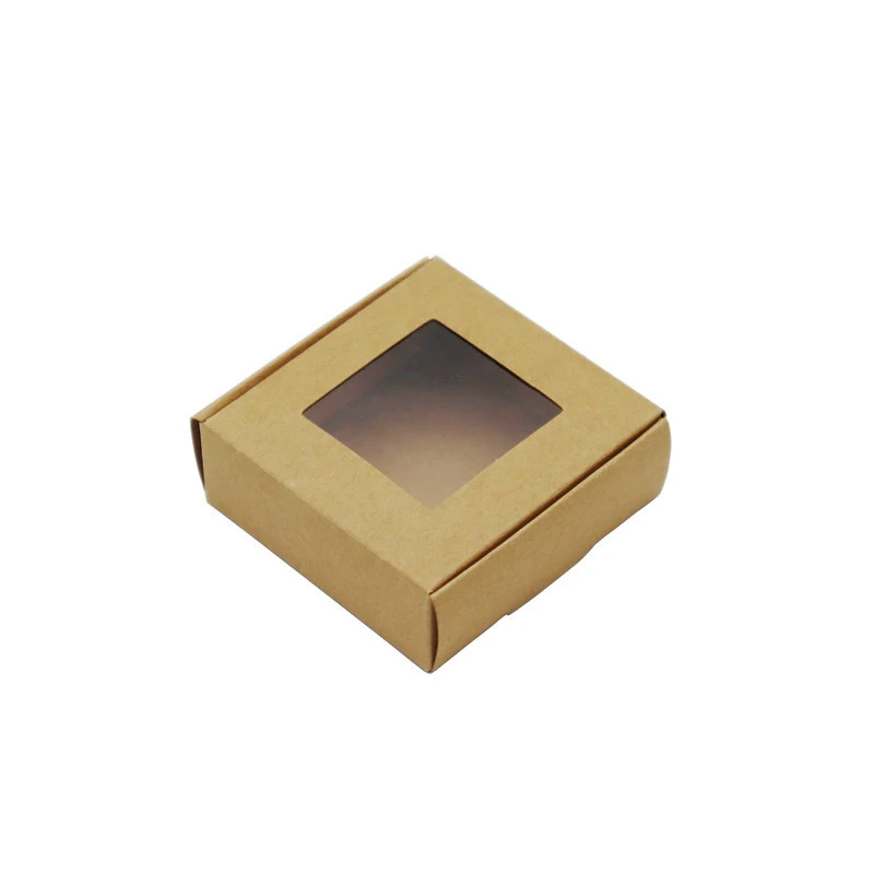 

300pcs 7x6.6x2.6cm Cute Kraft Paper Gift Packing Boxes Blank Soap Box,Jewelry/ Wedding/Party /Candy Wedding Gift Box