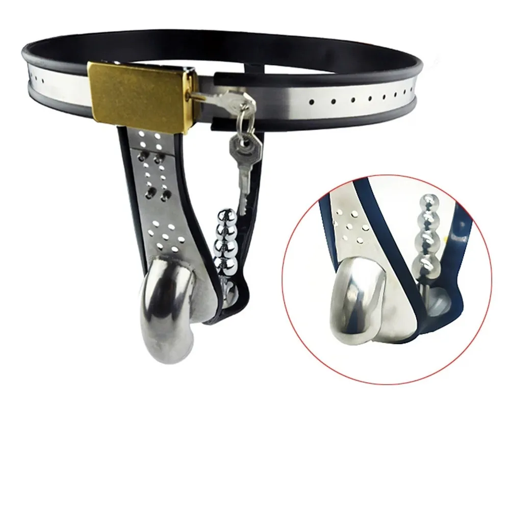 Male Chastity Cock Cage with Anal Butt Plugs Adjustable Strap on Harness Chastity Belts Devices BDSM Bondage Gear Accessories