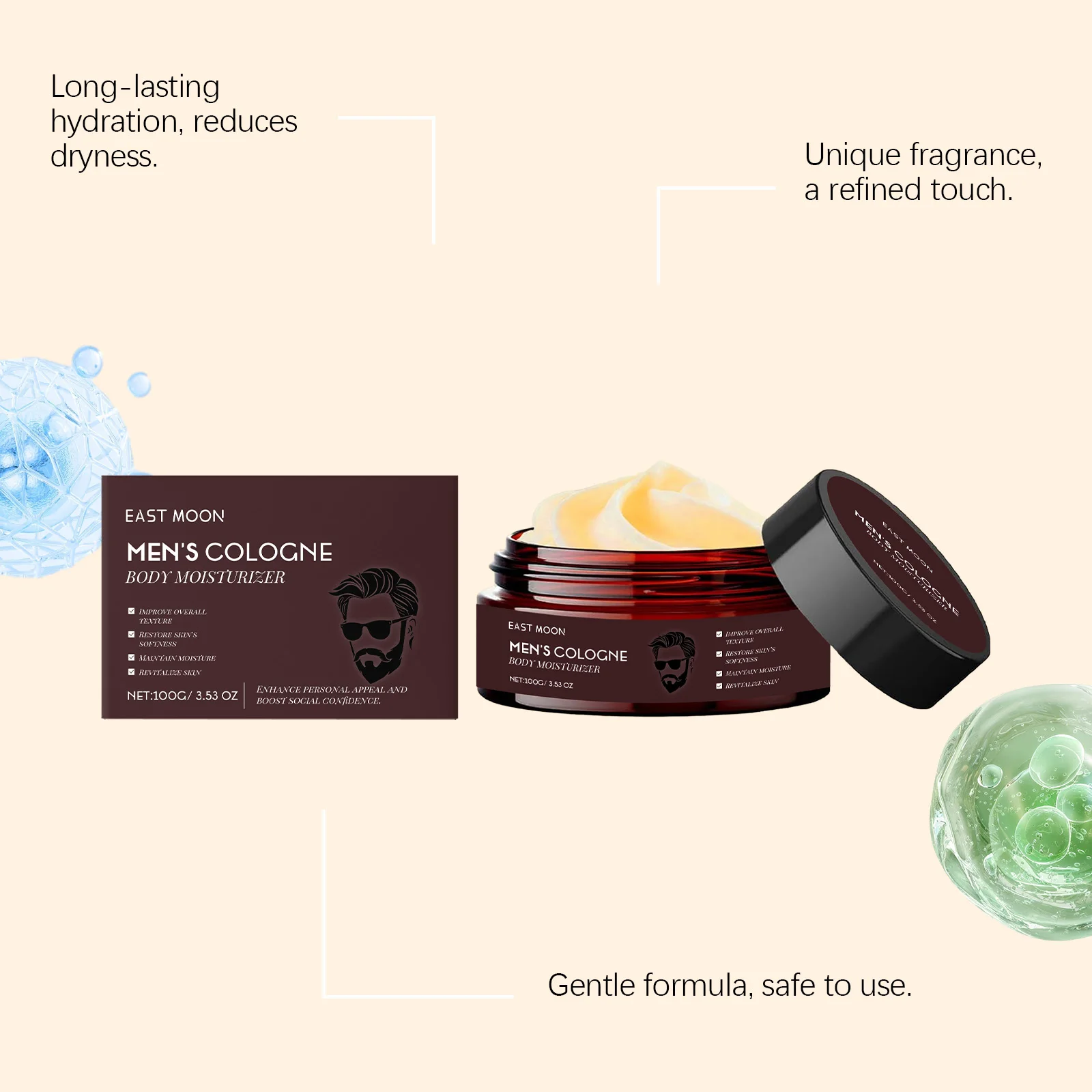 مرطب الجسم كولونيا للرجال مغذي عميق عطر يدوم طويلاً يمتص سريعًا غير دهني وودي غسول الجسم المعطر للعناية بالبشرة #5