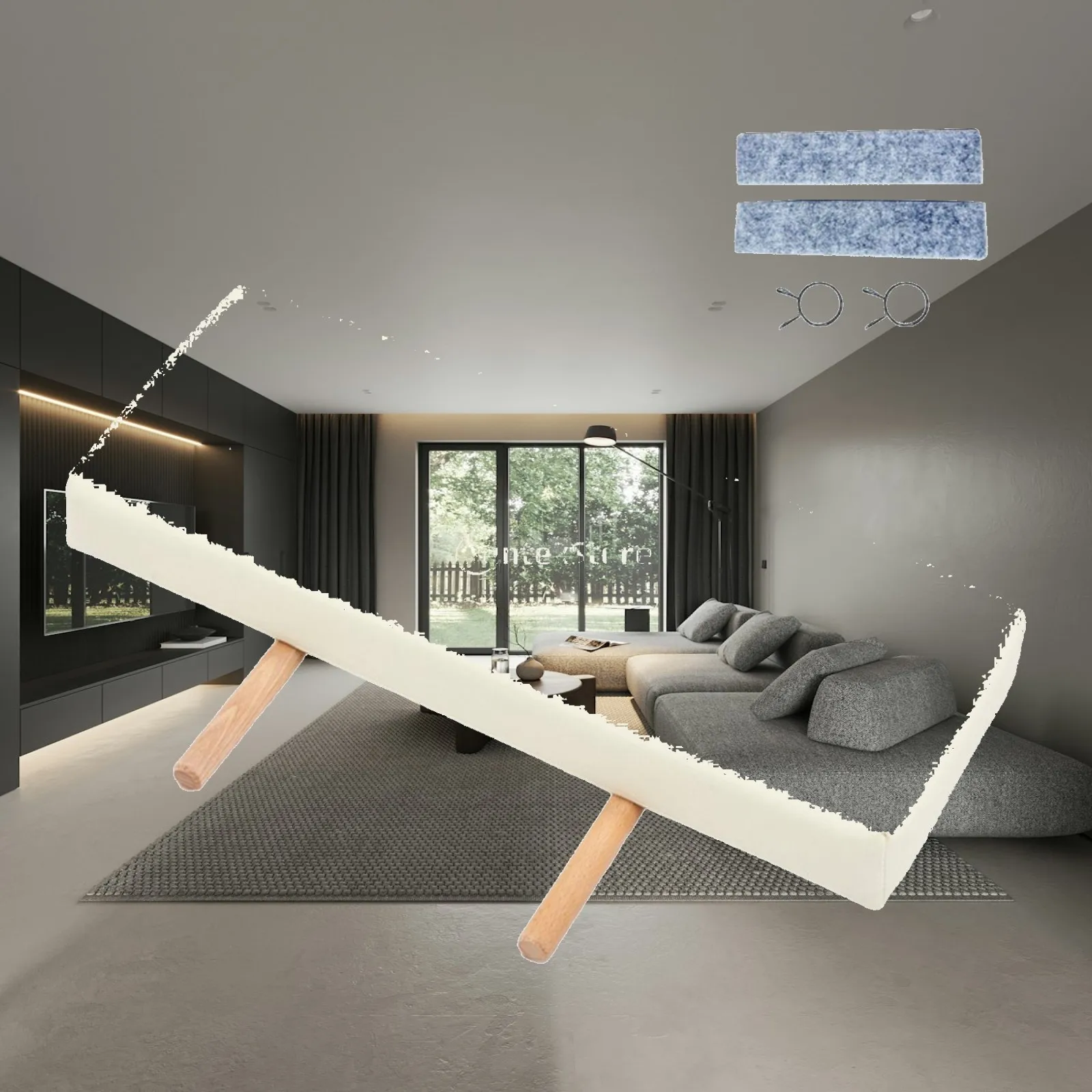 Massage Table Extension Footrest Comfortable PU Sponge Pad for Folding Bed Portable Spa Equipment
