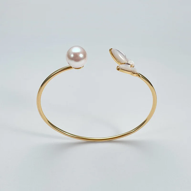 

Natural Freshwater Pearl Open Bracelet Women