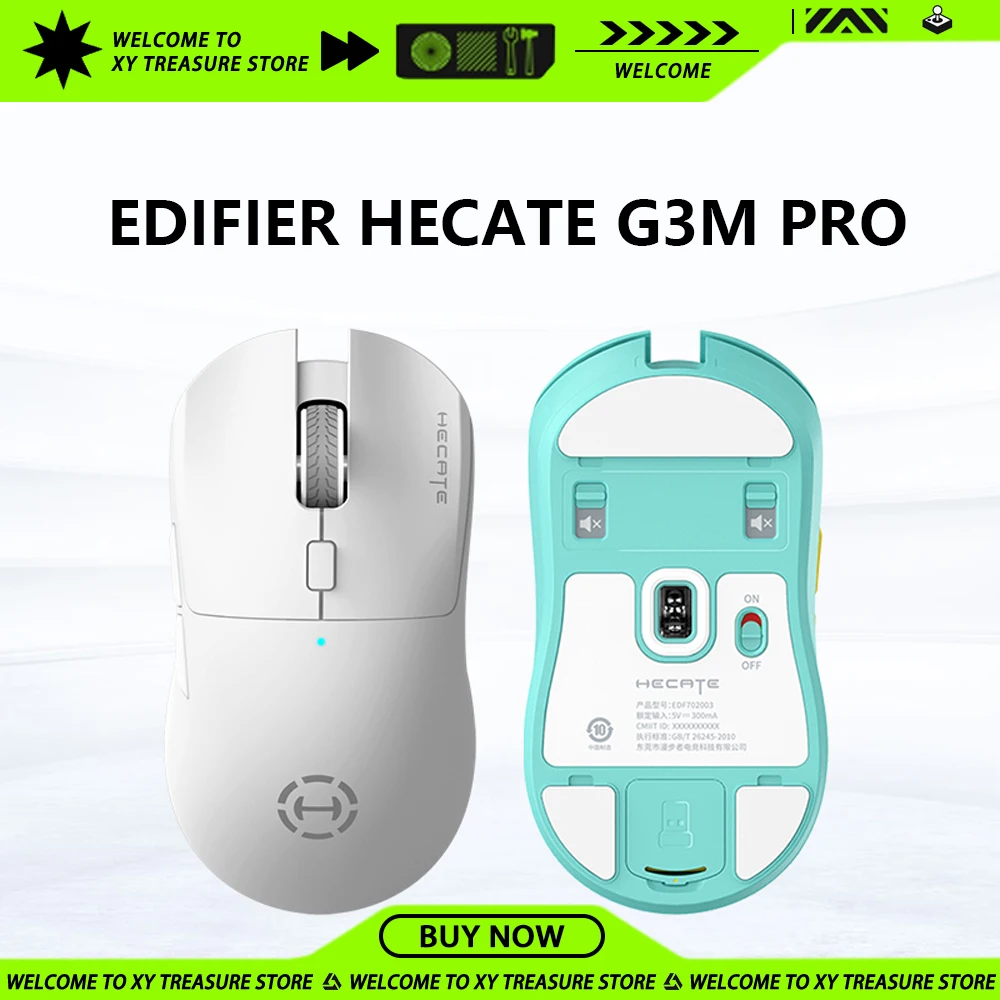 Edifier Hecate G3m Pro E-sports Mouse Ergonomics PAW3395 Light weight Wireless Bluetooth Three Mode Customized Game office Mouse