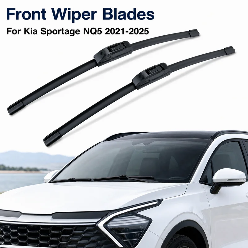 Front Wiper Blades For Kia Sportage NQ5 2021-2025 2pc Set Brush Window Windscreen Non-Europe Rubber Brushes Car Accessories