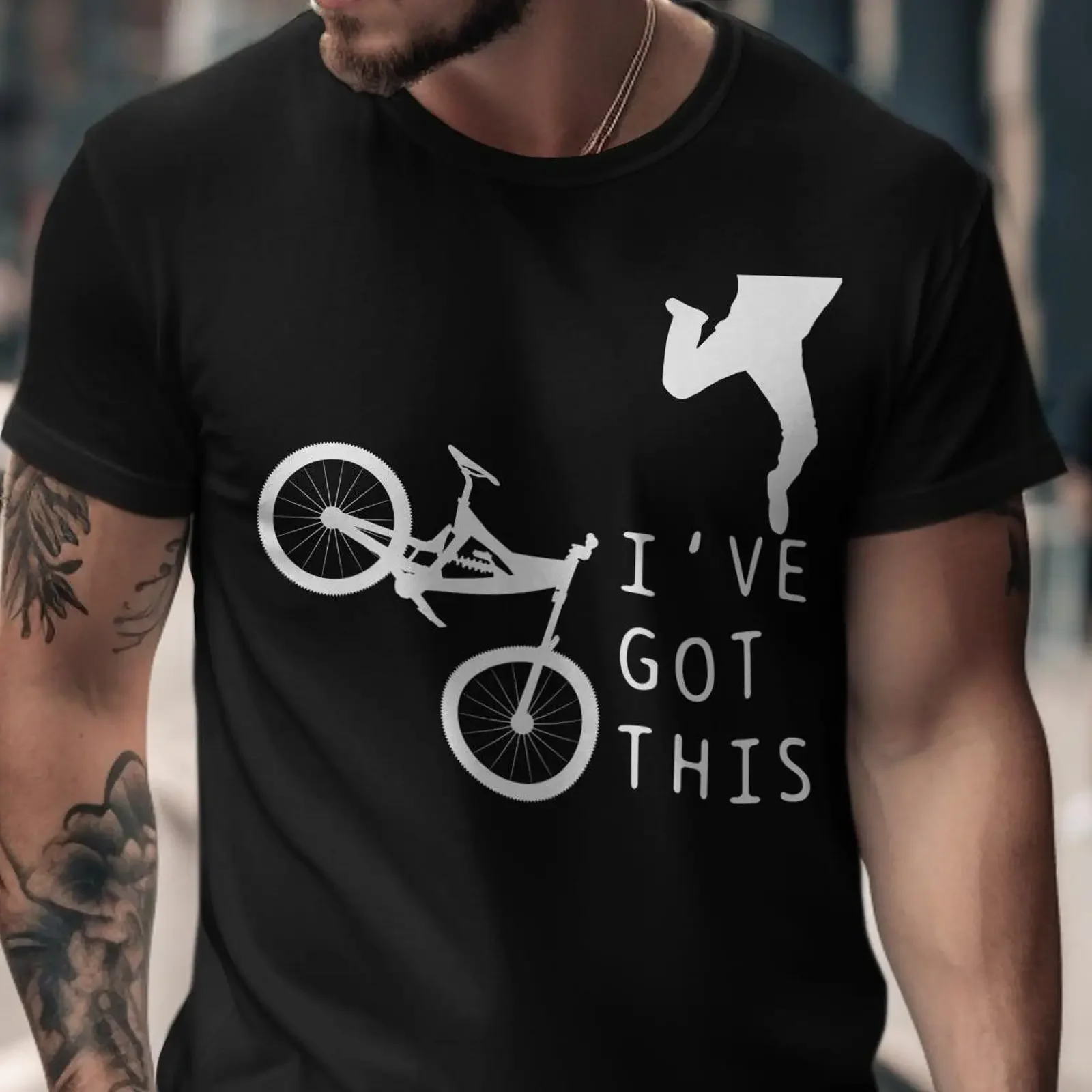 'I've Got This' Extreme Mountain Biking T Shirt Funny Cycling Rider for Bike Lovers vintage Washed streetwear Breathable