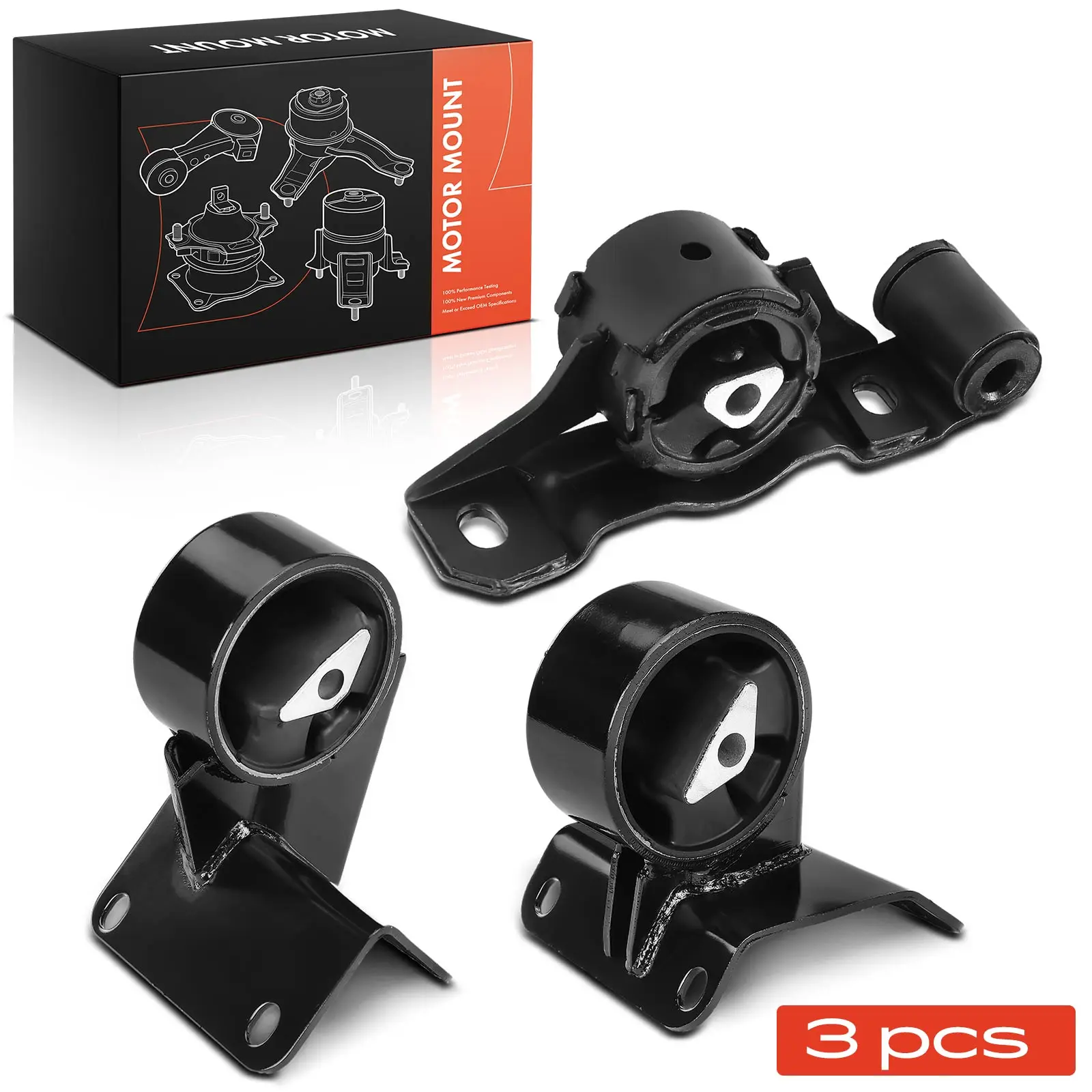 Frankberg 2x Motoronderdelen + 1x Transmissieonderdelen voor- en achterzijde links en rechts voor Jeep Grand Cherokee I ZG ZJ 4.0L 2864A2864 2794A2809
