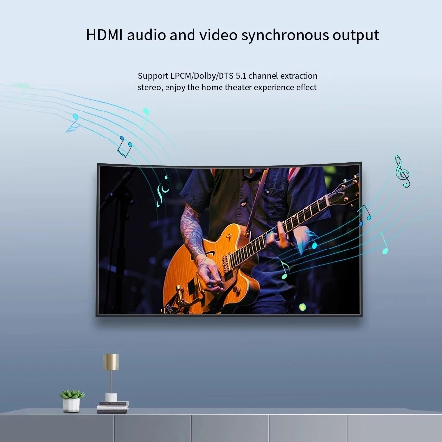 فاصل صوت متقاطع HDMI ، مقسم ، صندوق ضبط ، تمديد متعدد الشاشات ، مقسم ، مقسم ، 2 إلى 4 ، 4K60HZ ، 2x4