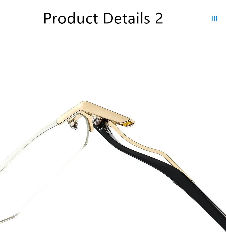 2025Neue Lesebrille für Männer und Frauen, randlos, Antiblulett, Brille, Unisex, photochrome Leser, modisch, Retro, vielseitig, Trendbrille – Detail 8