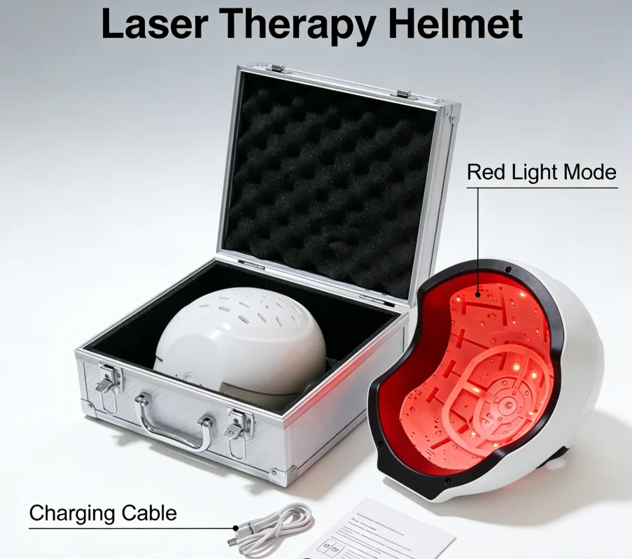 

Лазерная шапка для роста волос COZING-C300, 4 режима лечения, регулируемая мощность, 100-240В, умный массажер для кожи головы для домашнего использования