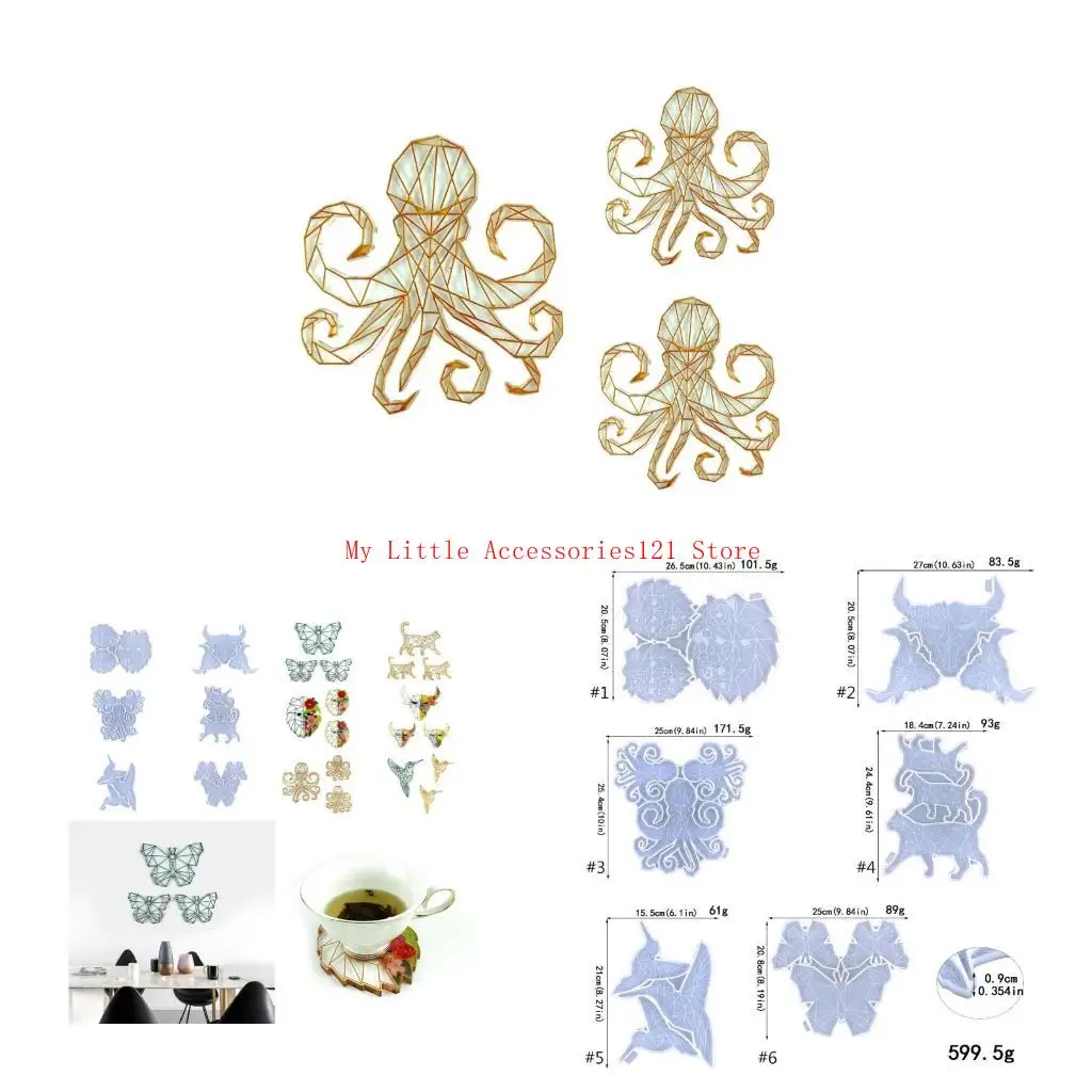 

Lovely Animal Sturdy Silicone Mould for Crafting Customes Drink Coasters