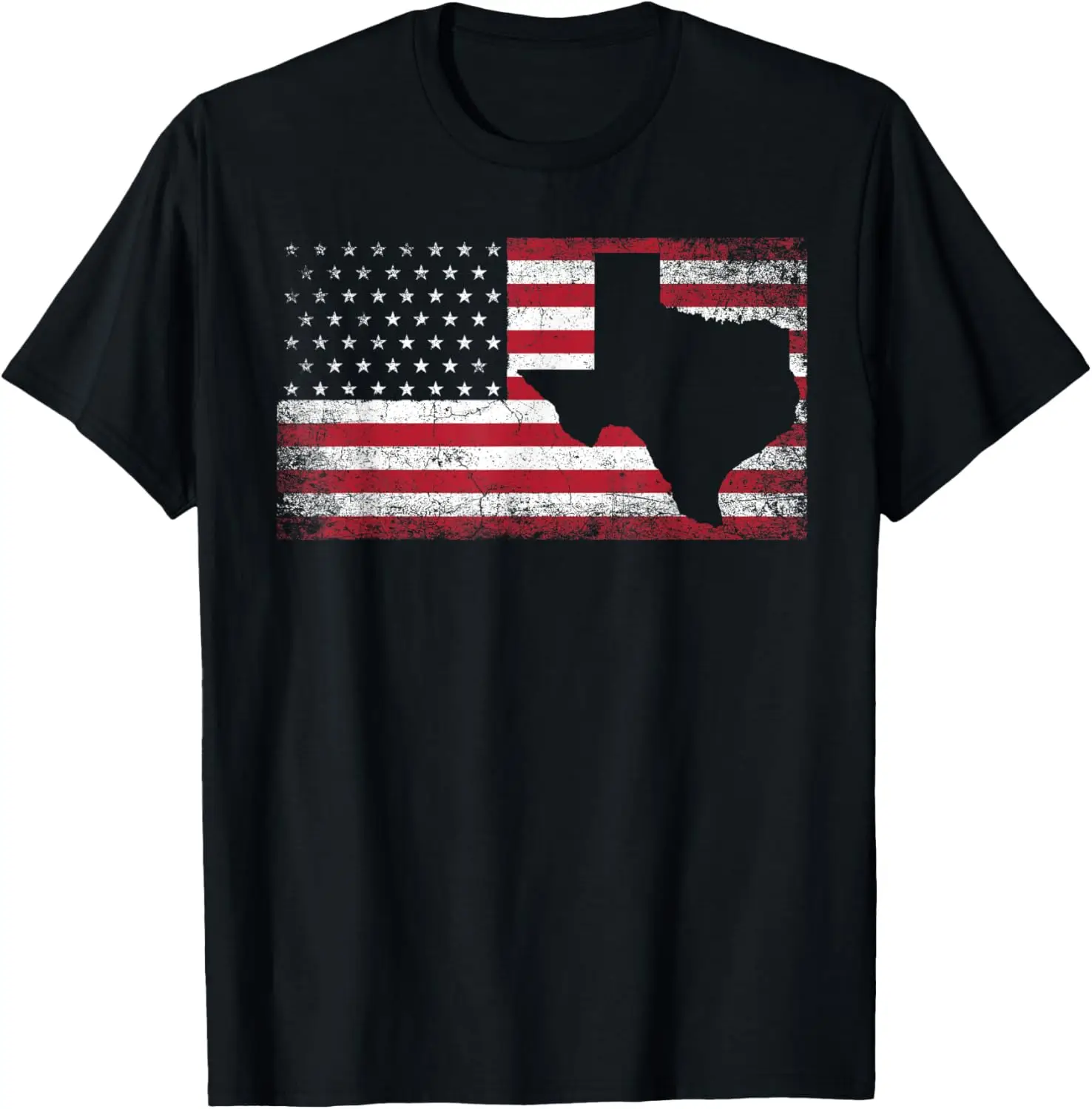 

American Flag Texas 4th of July Vintage Gift Men Women Retro T-Shirt