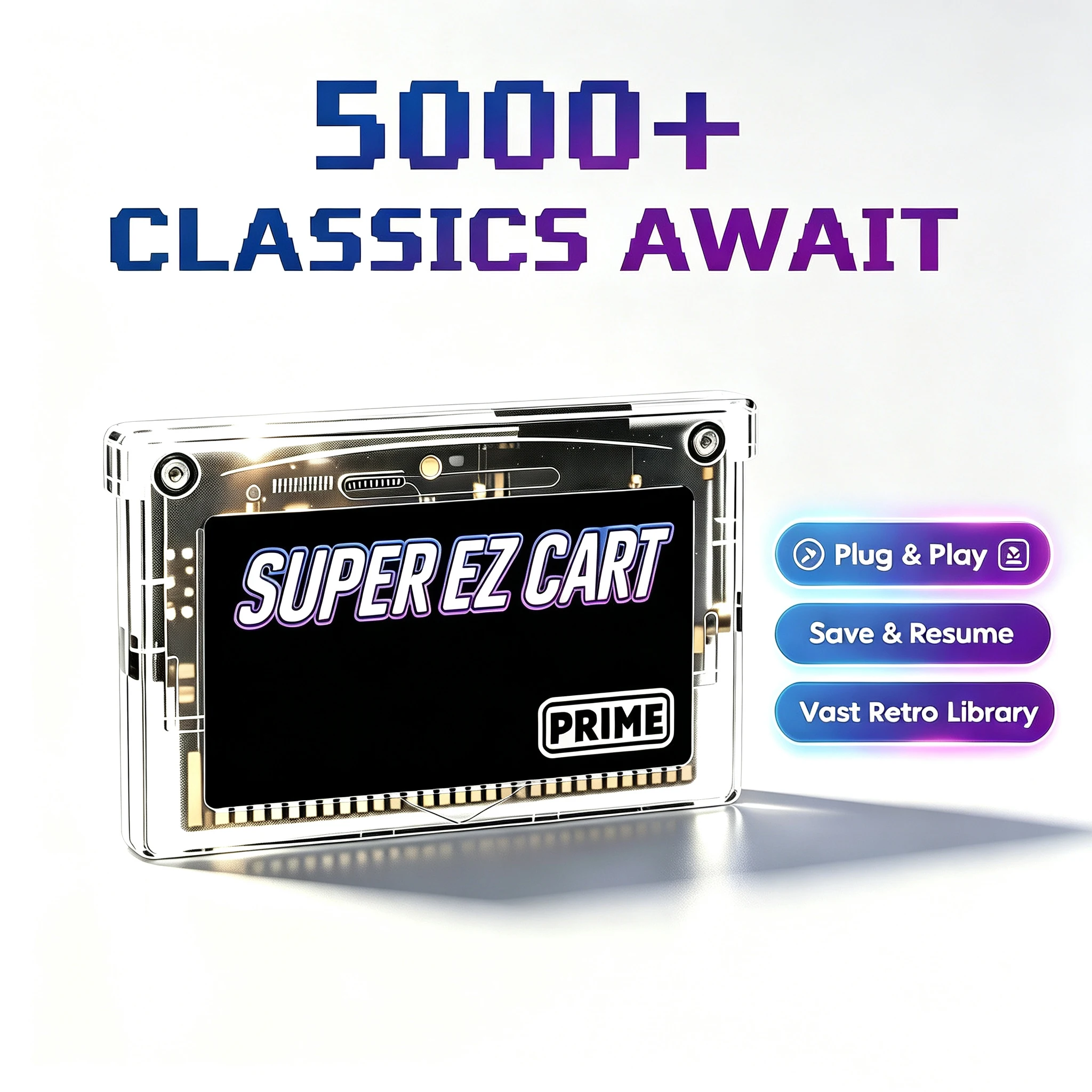 New Super EZ Cart Prime Game Card Reader for GBA NDS GB Player TF Adapter Save Backup NOR Flash SDRAM for Gaming Accessories