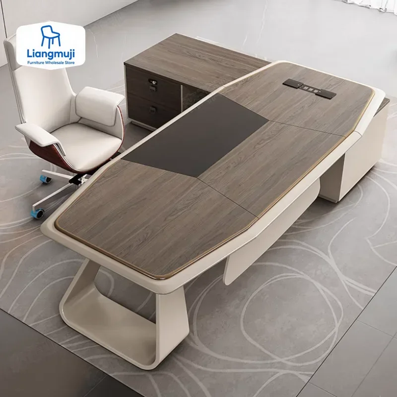 Strong Height Executive Desk Asthetic Storage Modern Drawers Executive Desk Writing Supplies Escritorio De Computadora Furniture
