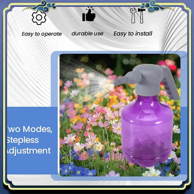 Latest 3L Electric Spray Bottle USB Rechargeable Automatic Watering Can Household Sprayer With Adjustable Nozzle Plant Mister
