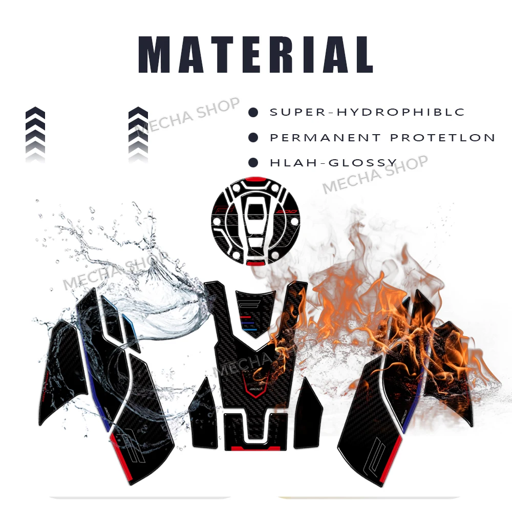 สติ๊กเกอร์กันรอยถังน้ำมัน 3 มิติ สำหรับรถมอเตอร์ไซค์ F900R F 900R F900 R ปี 2017 - 2026 ทำจากเรซิ่น