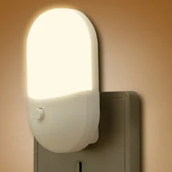 ZQQBYY LED Plug-in Night Light luce bianca luce calda Baby infermieristica Eye Sleep light camera da letto Socket Lights lampada a risparmio energetico