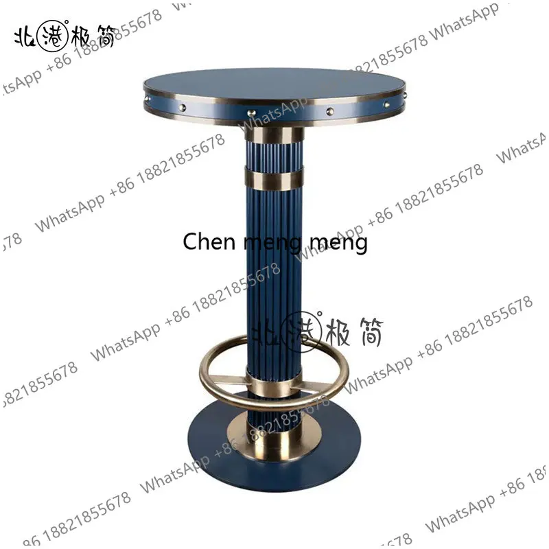 

Итальянский минималистичный чайный столик, дизайнерский барный стол из нержавеющей стали, круглый стол для гостиной