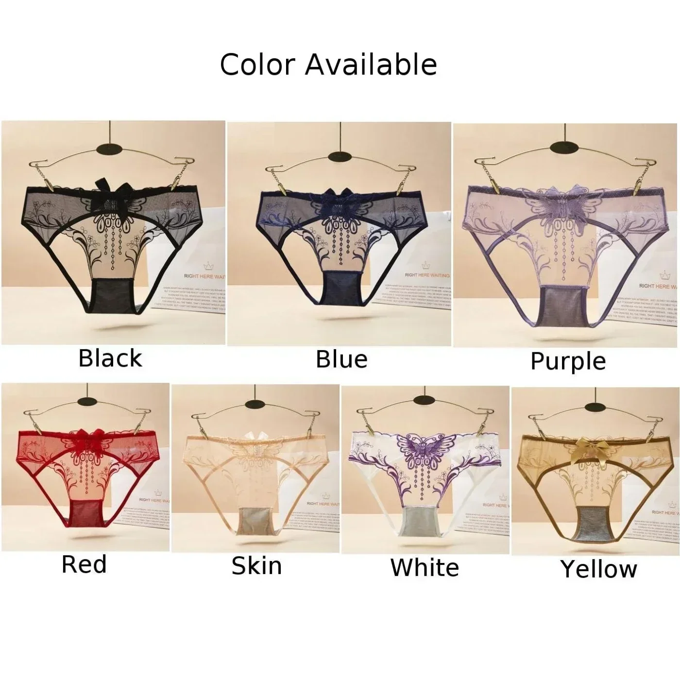 Women Sexy Lace Floral Panties Ladies Lingerie Briefs Underwear Knickers Summer Bowknot Comfortable Open Crotch Women\'s Pants