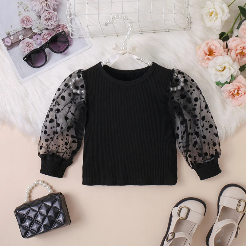 Girls Dot Mesh Outfit Set 3