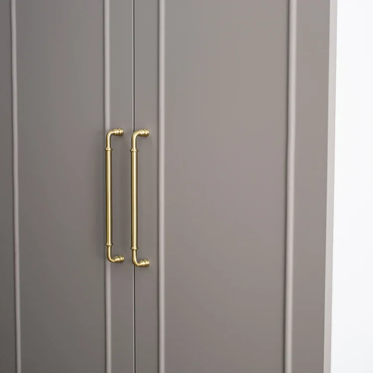 Solid Brass Cabinet Handle Sleek Furniture Hardware Kitchen Handle Dressers Wardrobe Cabinet Drawer Knobs Gold Handle