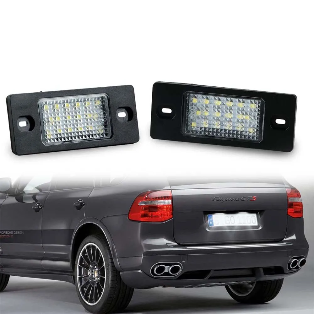 

2pcs For VW Tiguan 09-12 Golf 5 TOUAREG MK1 Passat B5.5 Porsche Cayenne 955 957 02-10 LED License Number Plate Light Tail Lamps