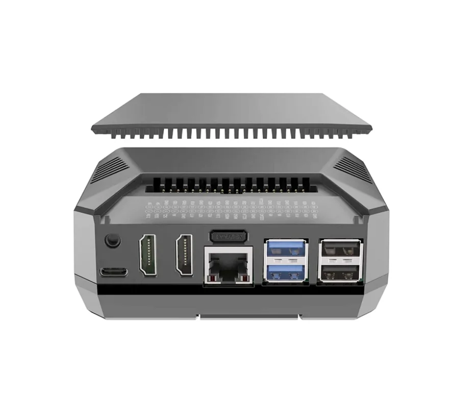 Argon ONE V3 M.2 Case for Raspberry Pi 5 with NVMe SSD Support, Active Cooling Fan, RP2040 Control, IR Receiver
