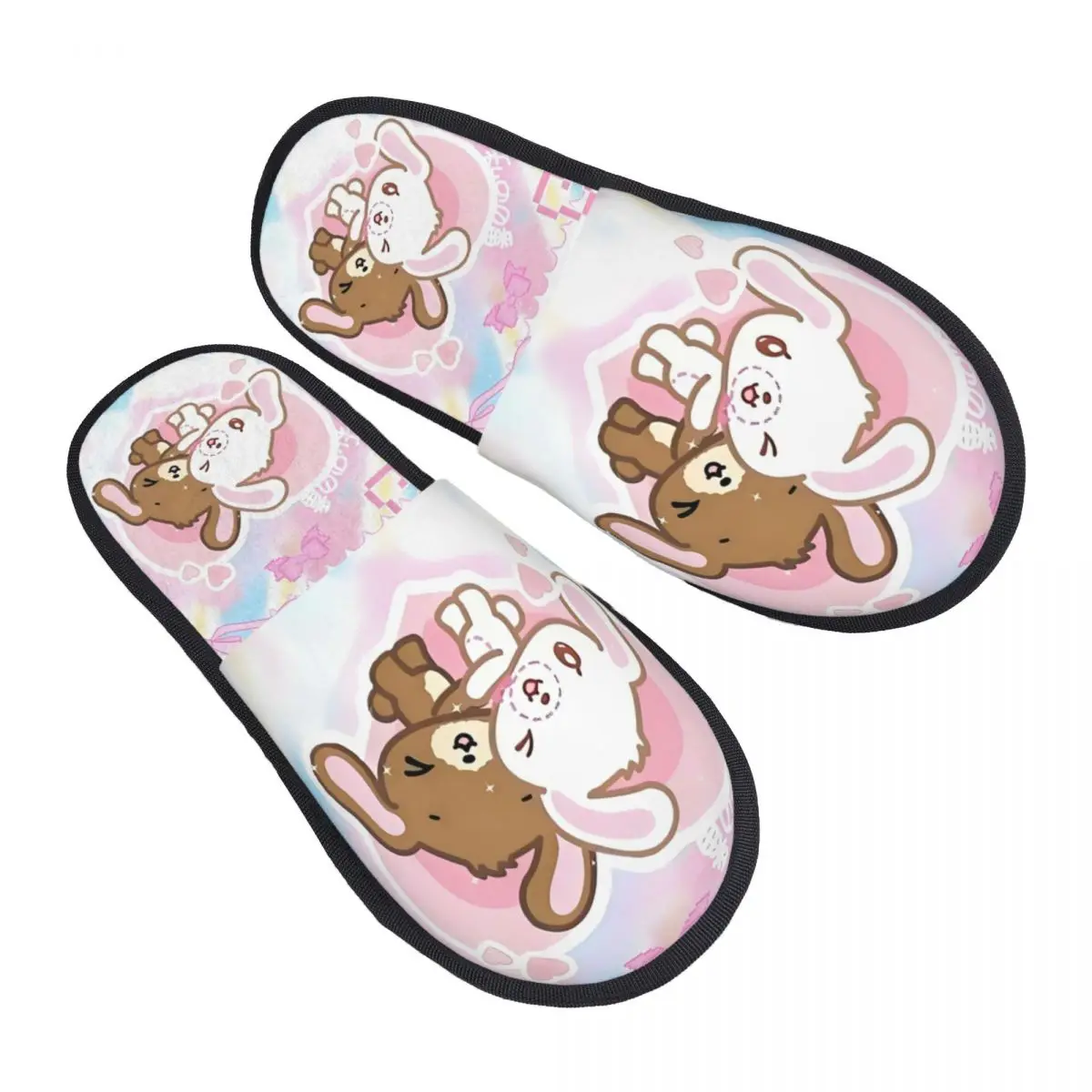 

Домашние тапочки в стиле аниме Sanrio Sugarbunnies на заказ, женские уютные тапочки из пены с эффектом памяти Kawaii, тапочки без шнуровки с героями мультфильмов для спа