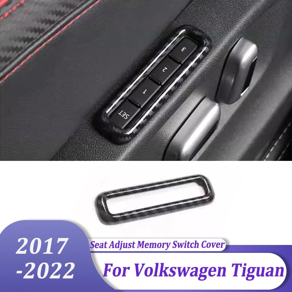 Side Door Seat Adjust Memory Button Switch Cover Trim Car Accessories For Volkswagen Tiguan MK2 2017 2018 2019 2020 2021 2022