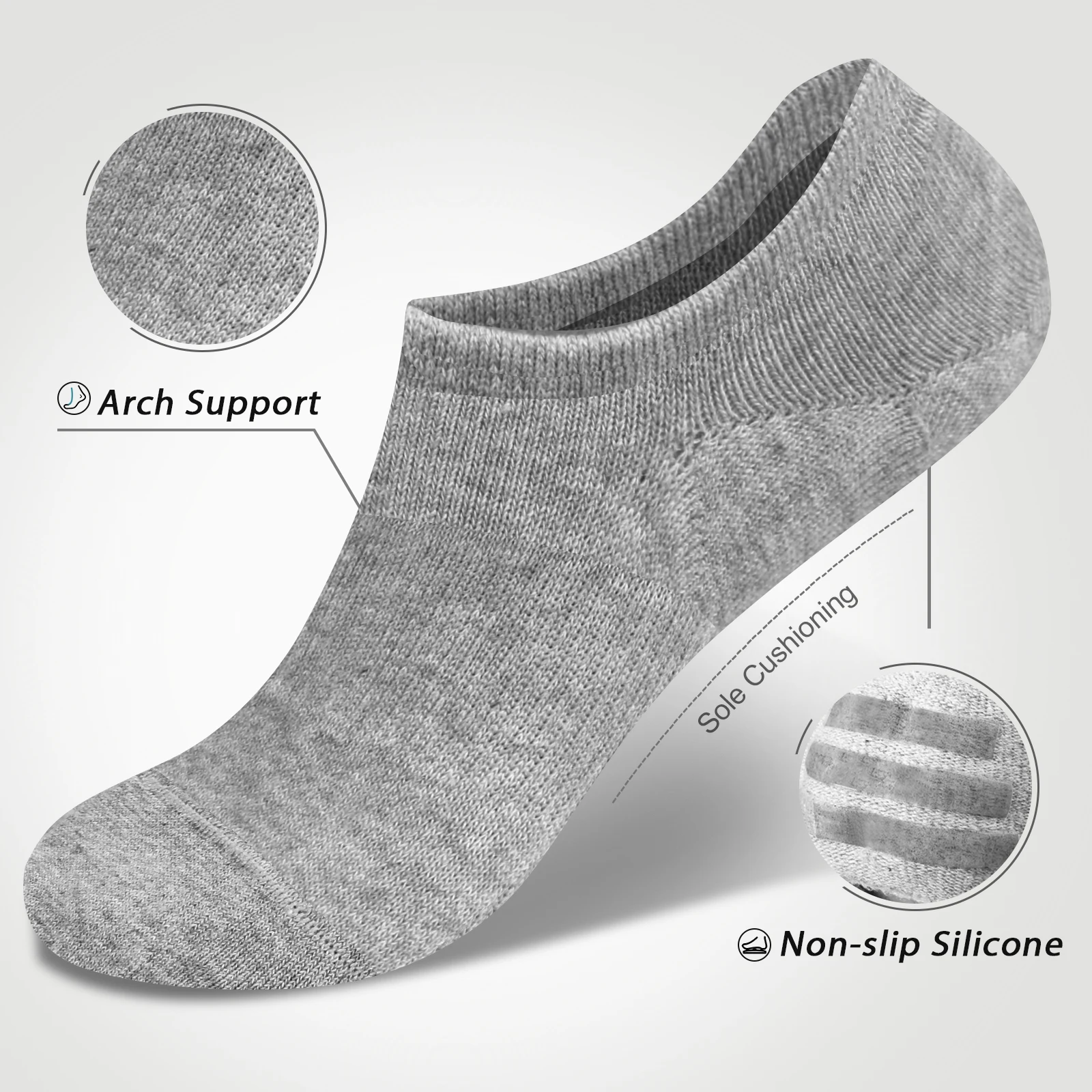 10 paar onzichtbare sokken dames bootsokken heren hardlopen nieuwigheid casual laag uitgesneden korte no-show katoenen enkelsokken