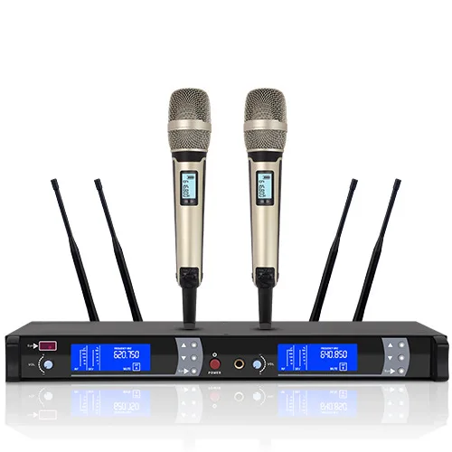 XTUGA Stage Performance karaoke True Diversity Dual Channel skm9000 uhf wireless microphone