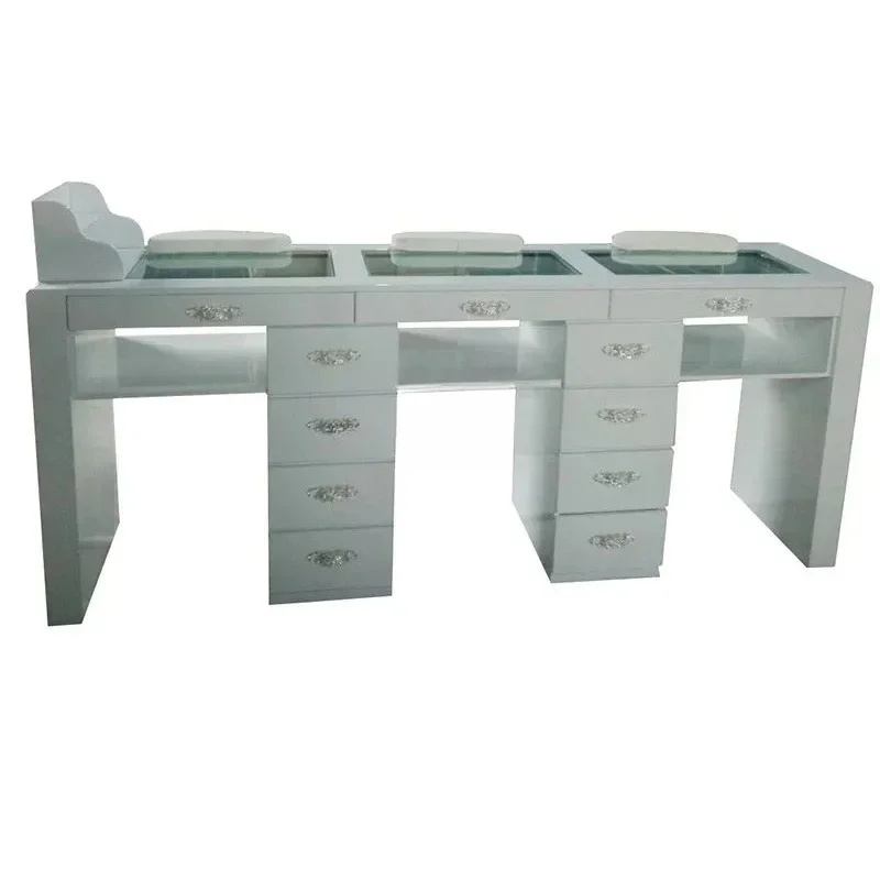 Y Simple Glass Nail Table Nail Shop Suit with Drawer