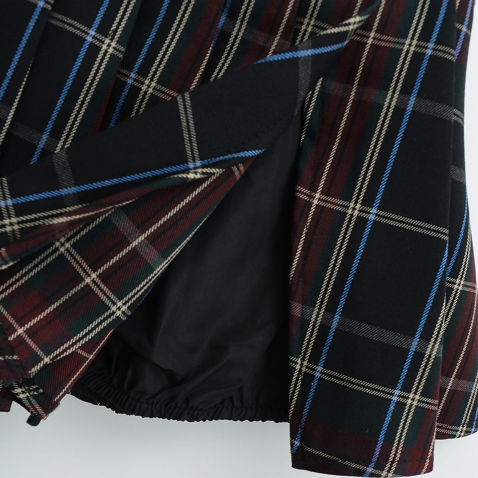 Niedrige Taille A-linie Rock frauen Frühling Sommer Neue Sle Plaid Falten Rock Abnehmen Anti-Licht Straße Sle ort Rock