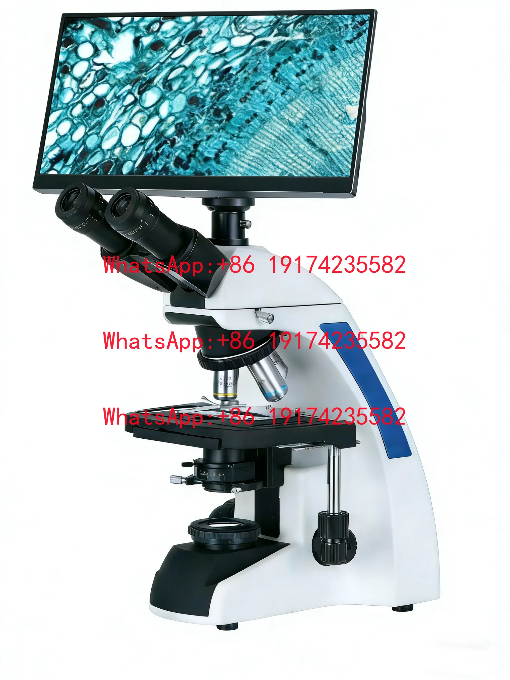 10inch LCD WIFI/USB Output 40X-2000X Lab Trinocular Compound Microscope With 2K Resolution And 3-Year Warranty For Research Use