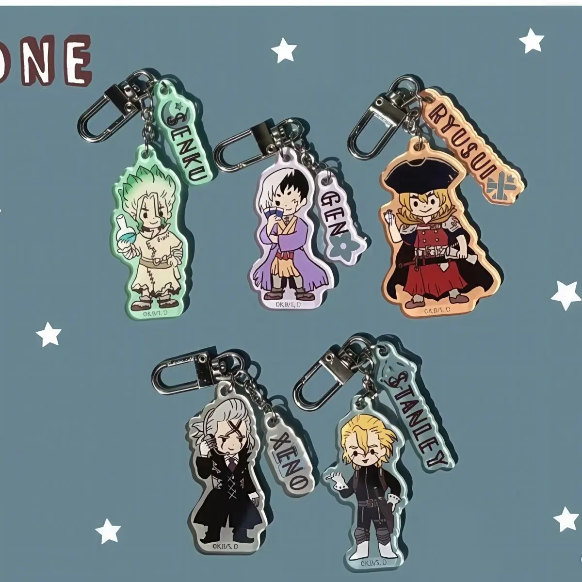LLavero de Anime para mujer, llavero acrílico Dr.STONE para hombre, llavero Ishigami Senku, colgante, accesorios de adorno, regalo para Amiga