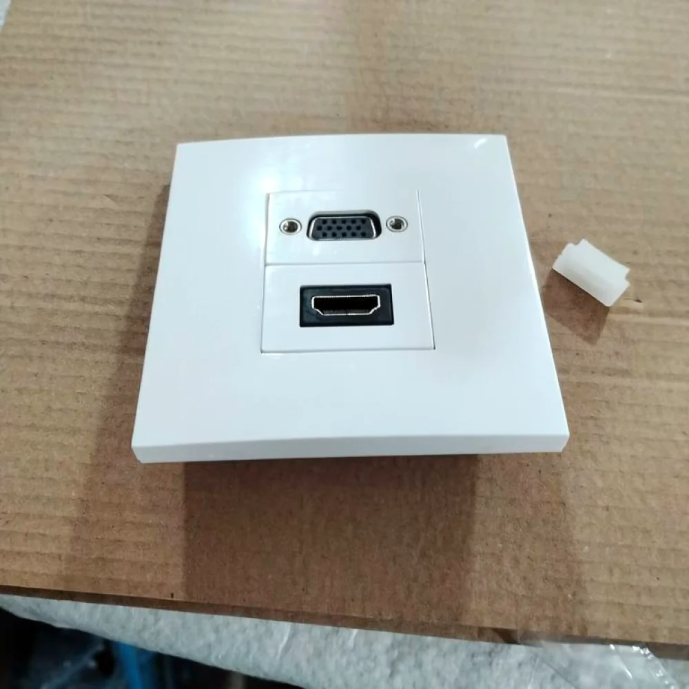 Audio Video Outlet Panel For YP Multimedia HDMI VGA Wall Socket Solderless Connection Home Office Theater Interface