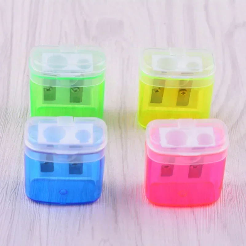 1PCS Manual Hand Pencil Sharpeners Double-Hole Design Sharpener for Kids School Office  School Supplies